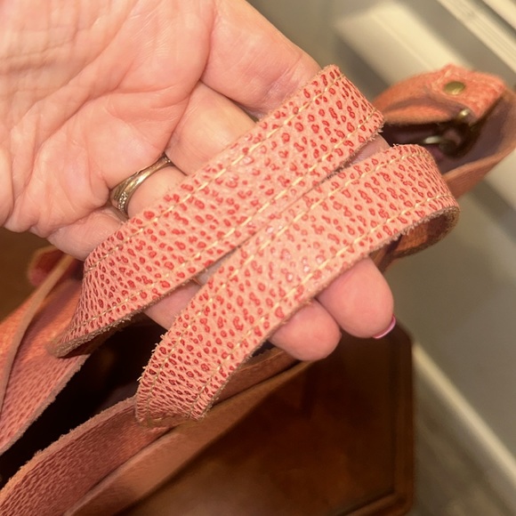 Portland Leather Mini Crossbody Tote Pink - Picture 9 of 11